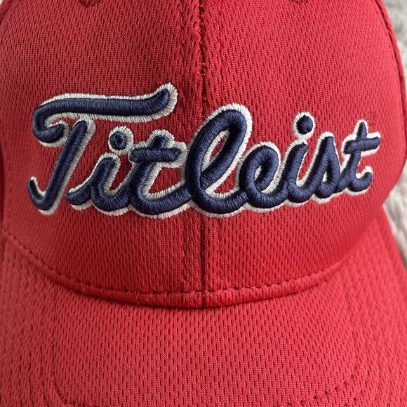 Titleist Hat Cap Mens Small-Medium Red Navy White Golf Preppy Classic Sporty - Picture 3 of 10